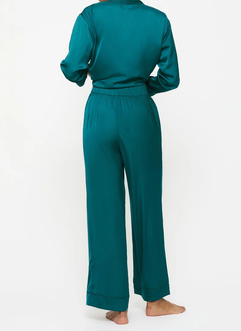 كيلوبايت طقم هاتى طويل الأكمام بلون تركواز